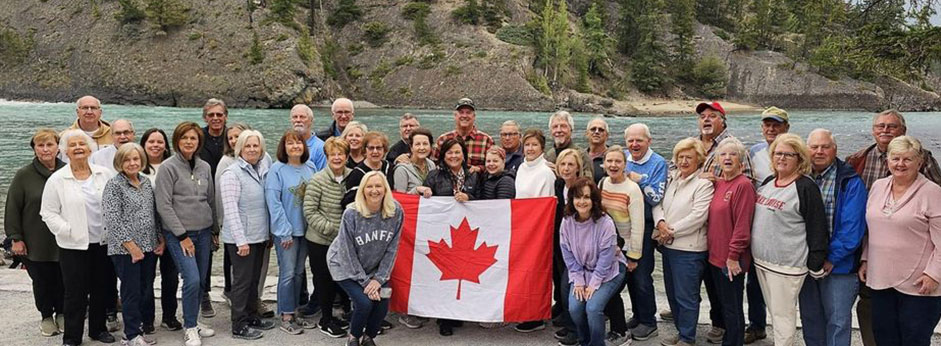 A group of First Metro Bank First Friends members on a trip to Canada