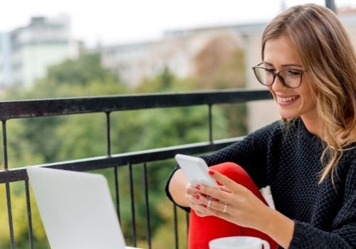 woman on cell phone