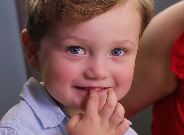 Little boy at First Metro Bank