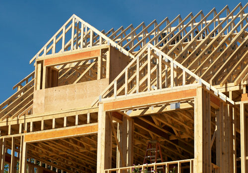 frame of house being built